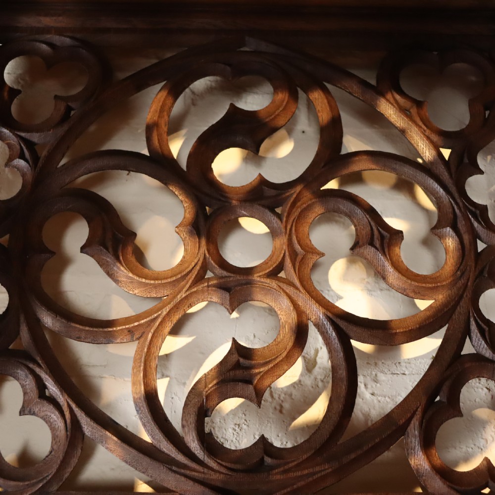 A Large and impressive 19th Century Gothic Revival oak display stand  View V