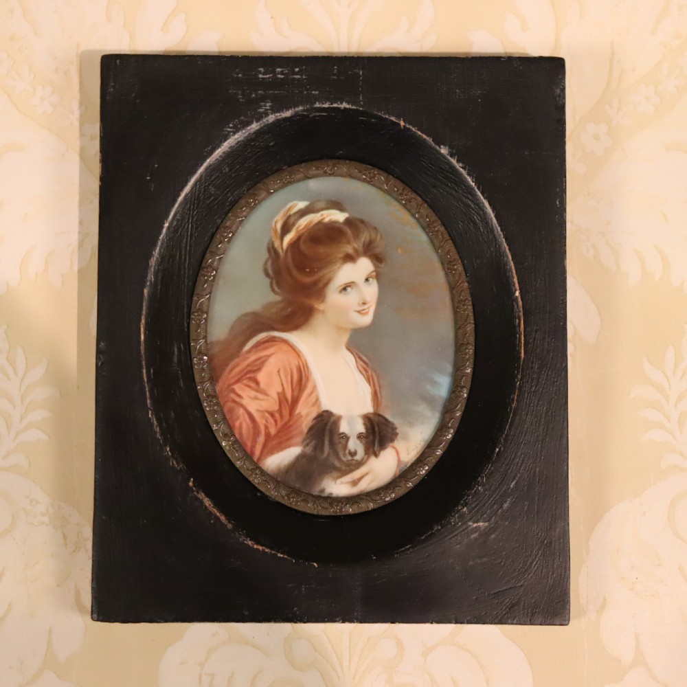 Pair of Miniatures of Admiral Lord Nelson & Lady Emma Hamilton. Circa 1880-1890 View II