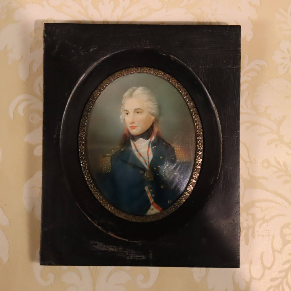 Pair of Miniatures of Admiral Lord Nelson & Lady Emma Hamilton. Circa 1880-1890 View IV