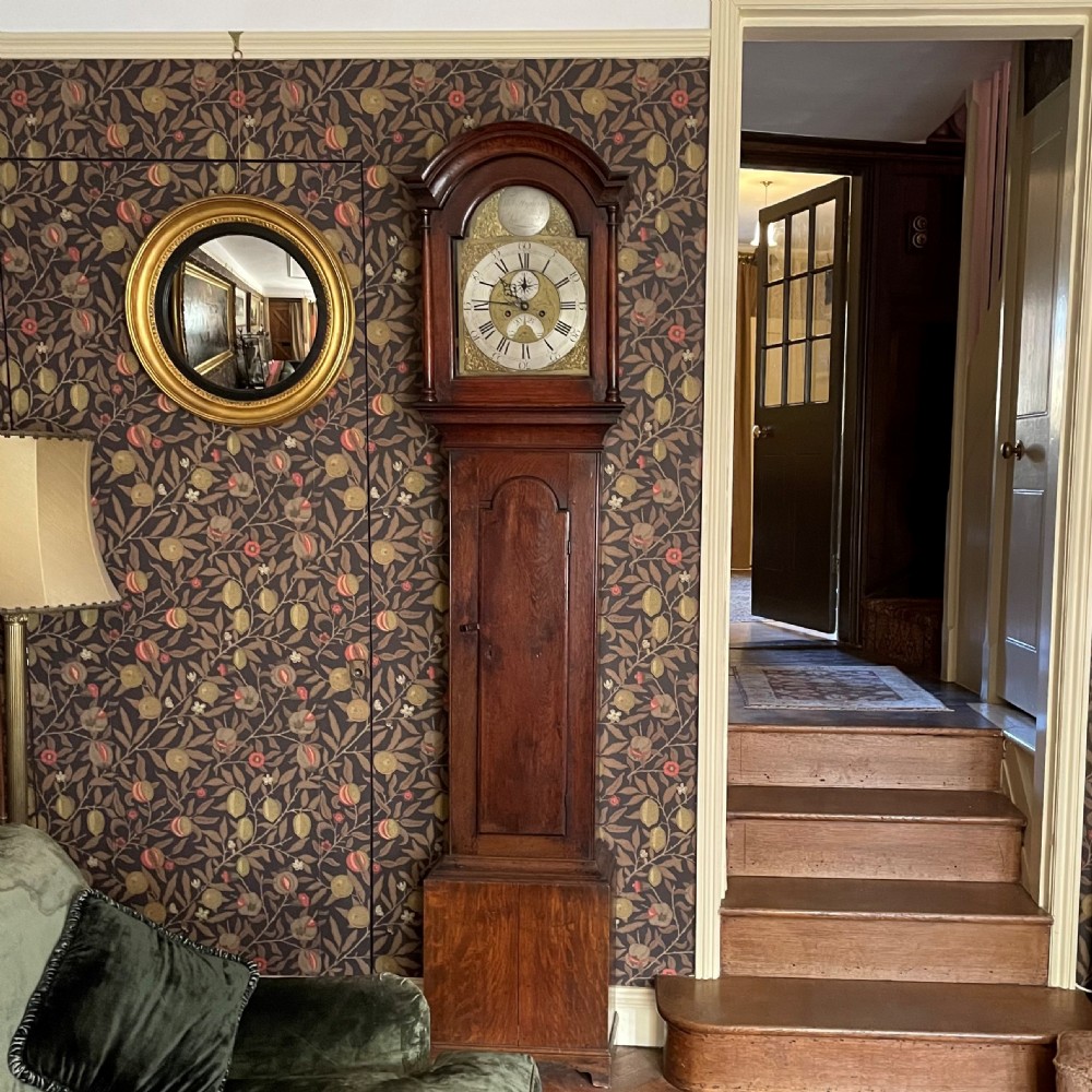 Local mid 18th Century Oak Longcase Clock 