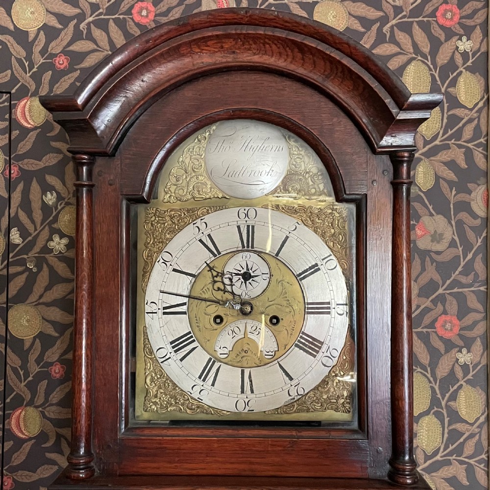 Local mid 18th Century Oak Longcase Clock  View II