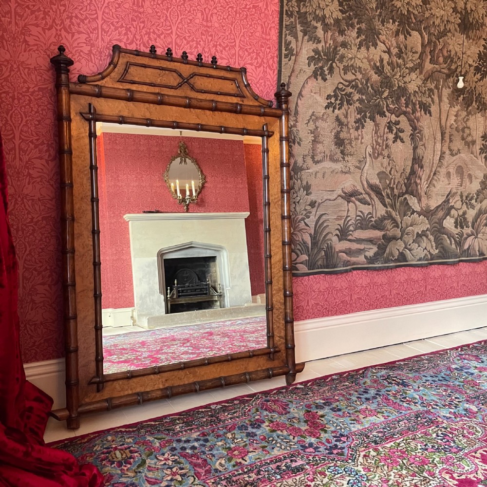 A Victorian Simulated Bamboo Wall Mirror circa 1880