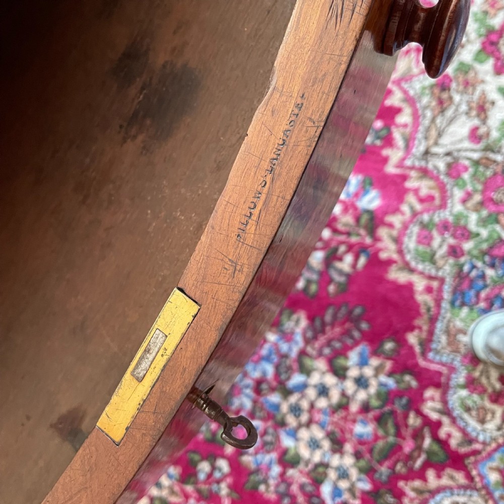 Mid-Victorian Figured Walnut Drum Table by Gillows of Lancaster View IV