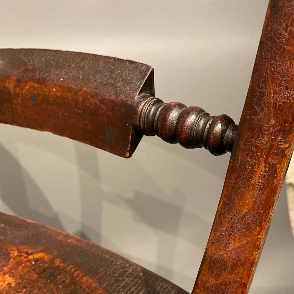 Windsor stained elm and beechwood high back clerks chair  View V