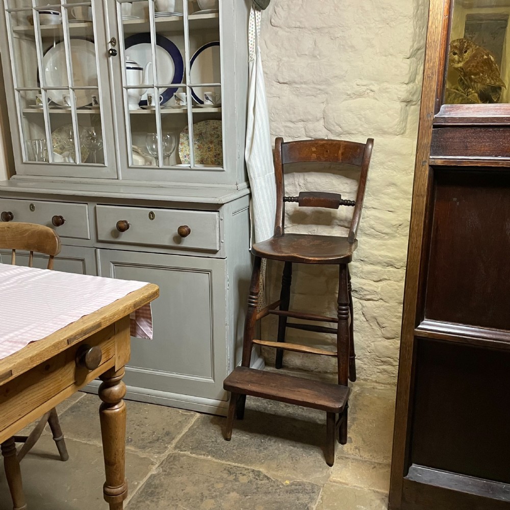 Windsor stained elm and beechwood high back clerks chair  View VI