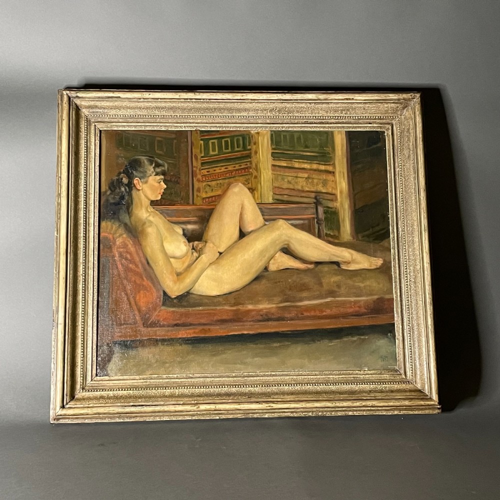 A Reclining Nude by A * C * D  Houston. Oil on Canvas View III