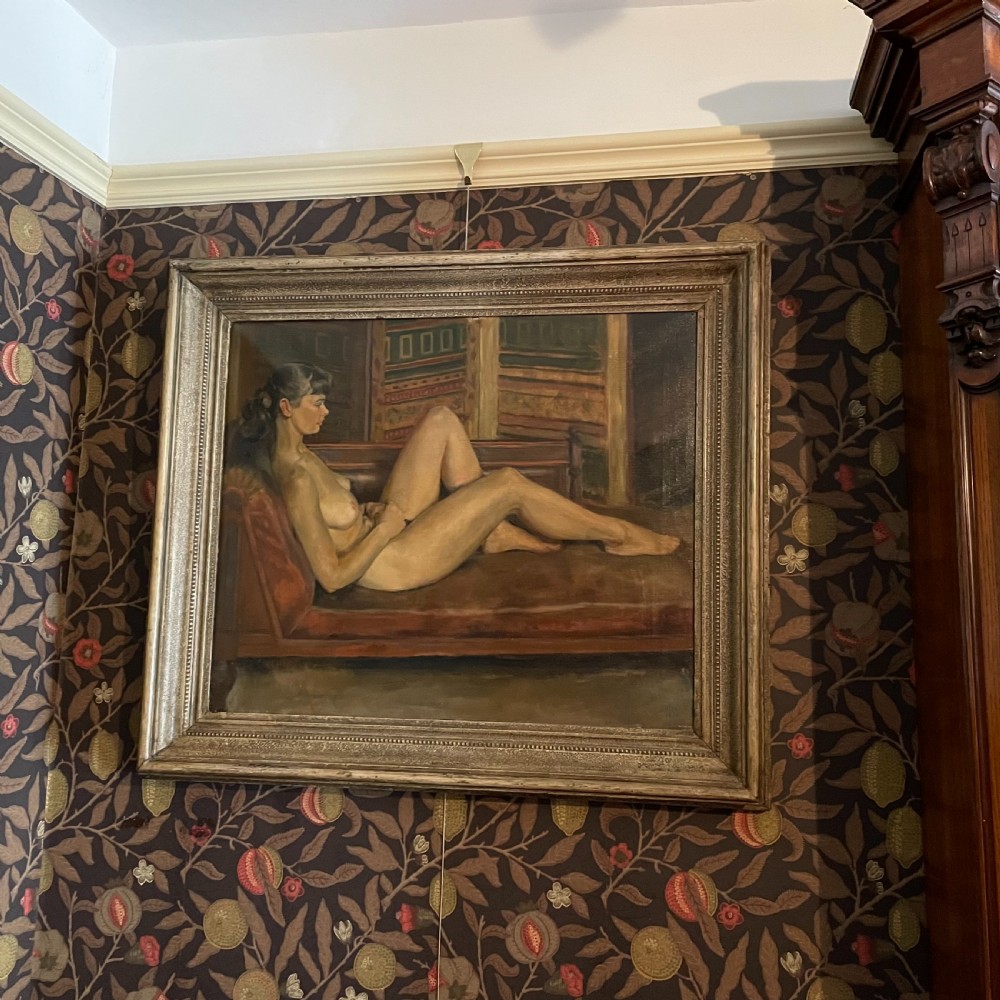 A Reclining Nude by A * C * D  Houston. Oil on Canvas View IV