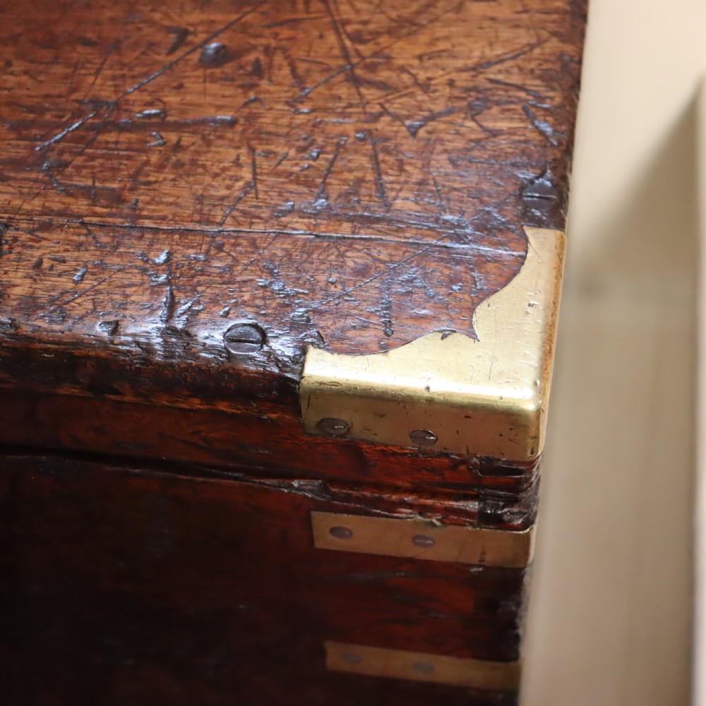 Early 19th Century mahogany Campaign trunk  View III