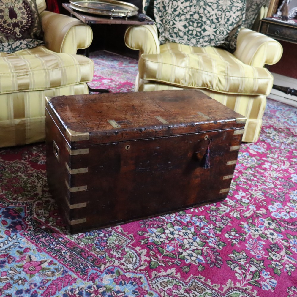 Early 19th Century mahogany Campaign trunk  View IV