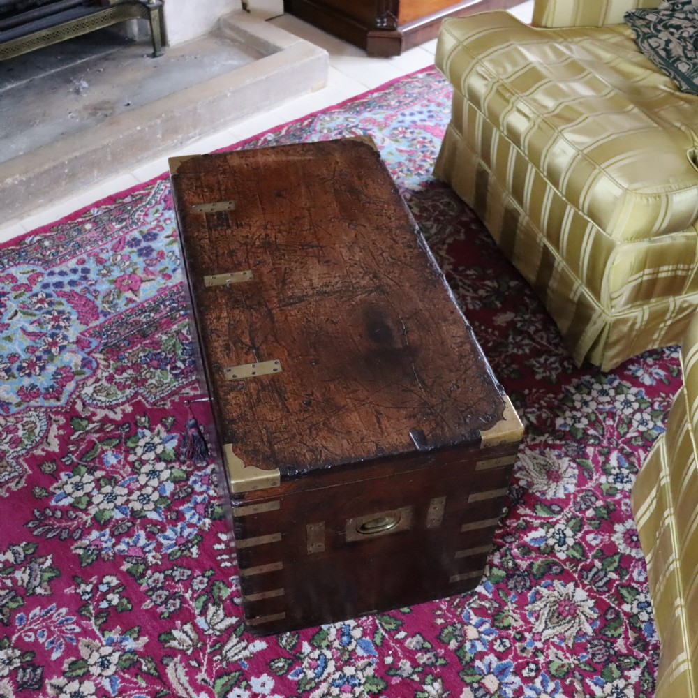 Early 19th Century mahogany Campaign trunk  View VI