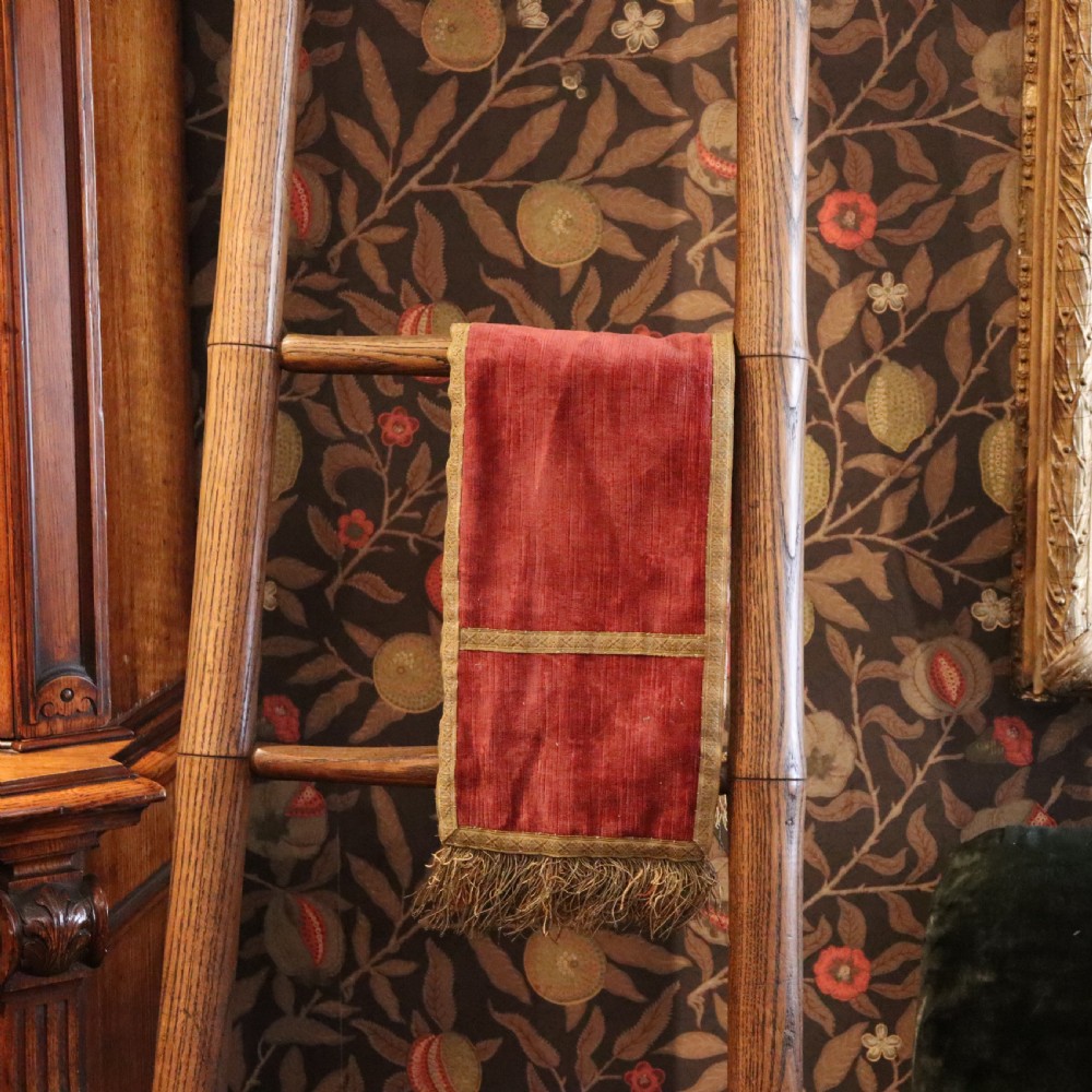 Faux Bamboo Ash Library Ladder View IV