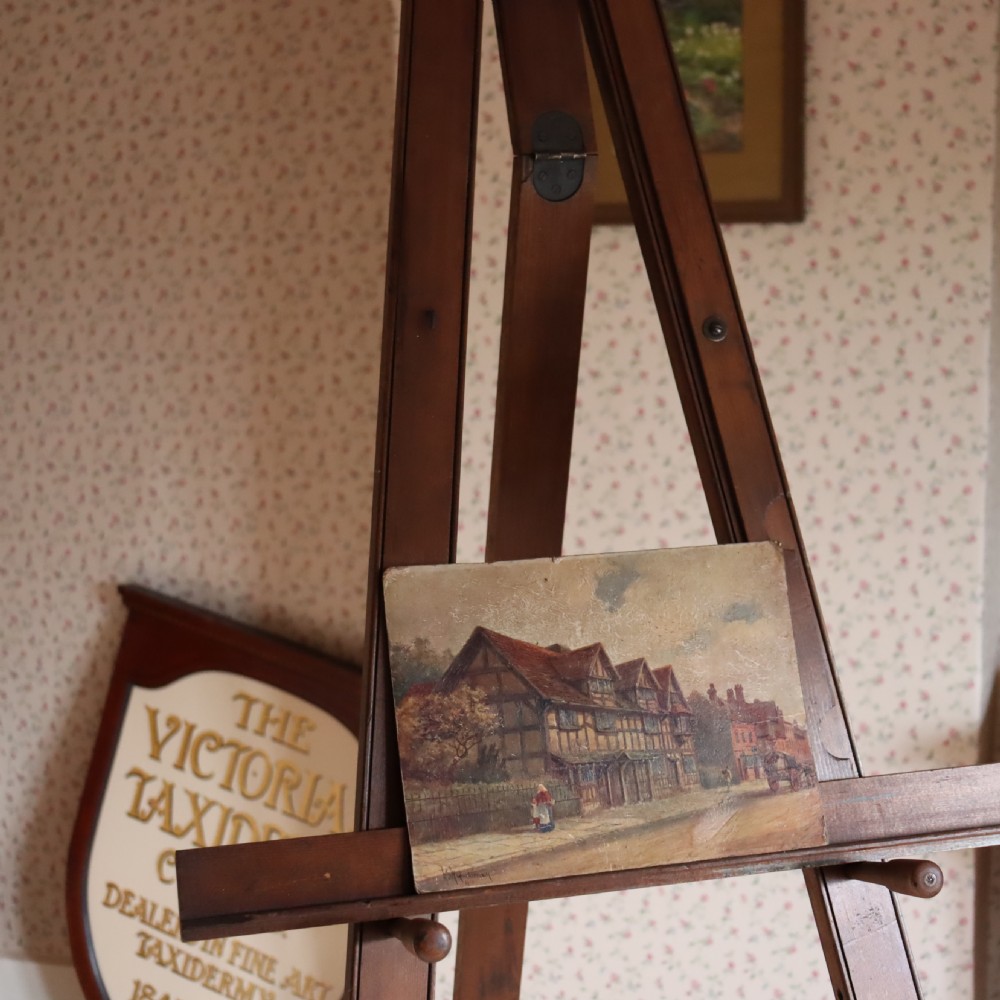 Oleograph on board of Shakespeare’s Birthplace by W. W. Quatremain  View II