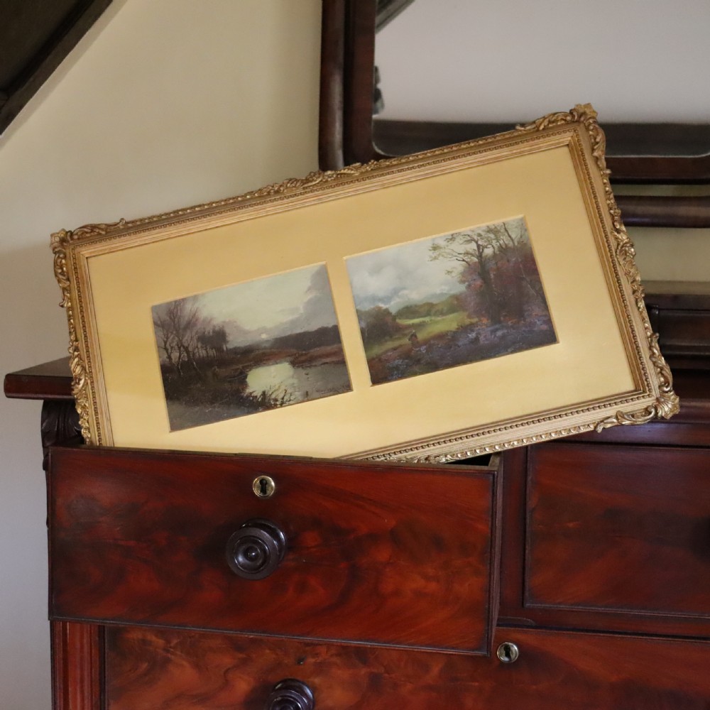 Charming pair of oil paintings by W Mathers signed & dated 1904 View II