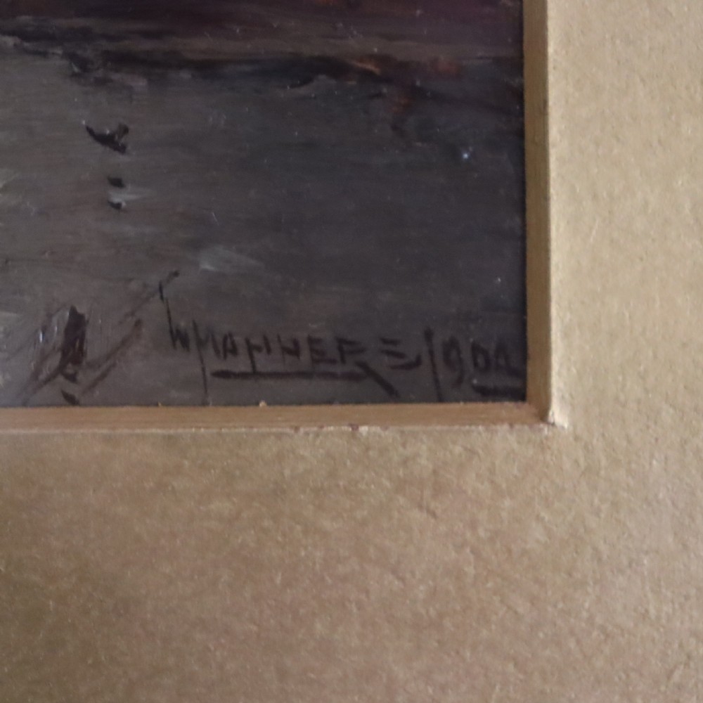 Charming pair of oil paintings by W Mathers signed & dated 1904 View III