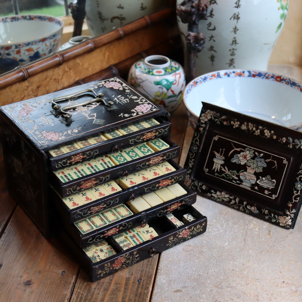 Chinese Mahjong Set. Circa 1900  View II