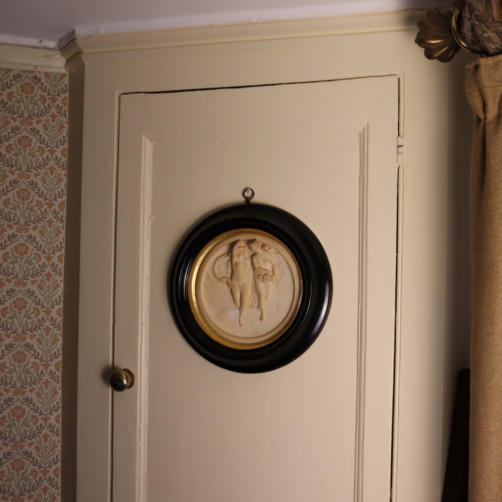 19th Century Wall dome with Parian Ware plaque “May morning” View II