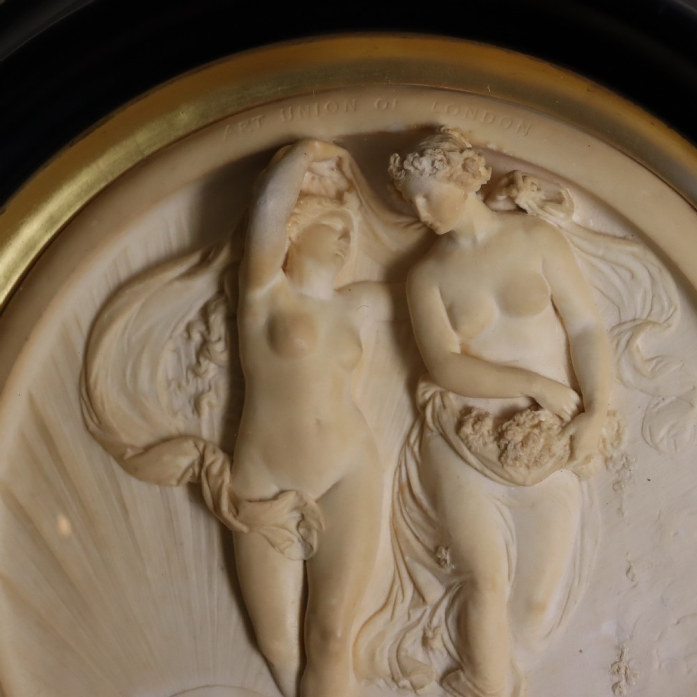 19th Century Wall dome with Parian Ware plaque “May morning” View III