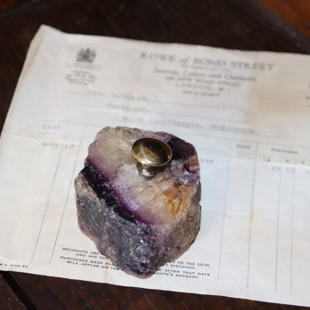 An 18th century Blue John “Millers Vein” specimen desk weight