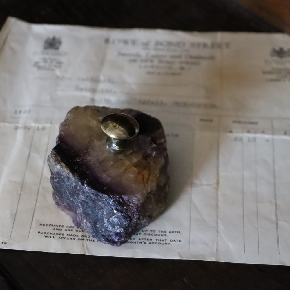 An 18th century Blue John “Millers Vein” specimen desk weight View III