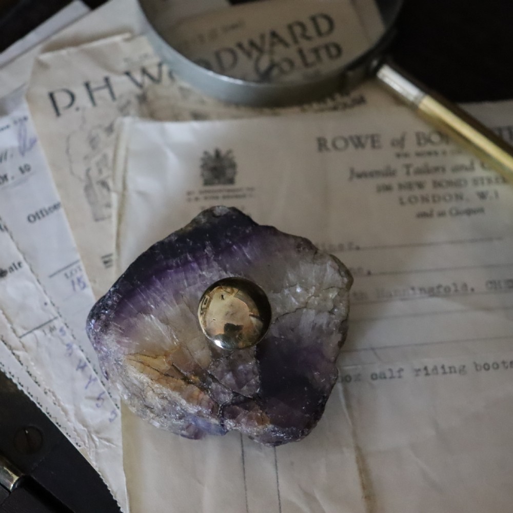 An 18th century Blue John “Millers Vein” specimen desk weight View V
