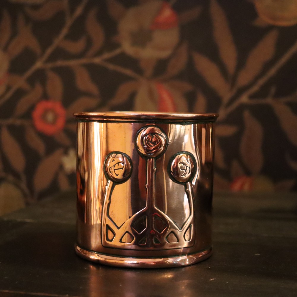 Art nouveau copper pot