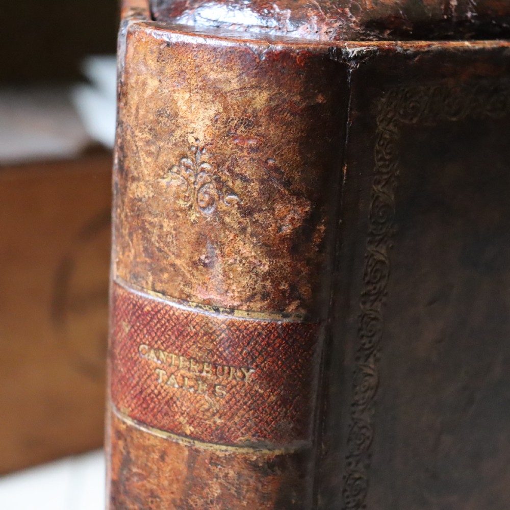 Victorian Book stool with embossed armorial and leather seat View VI