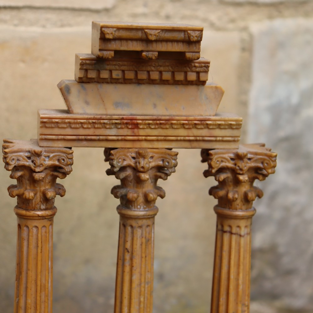 Pair of Giallo Antico marble grand tour models View VI