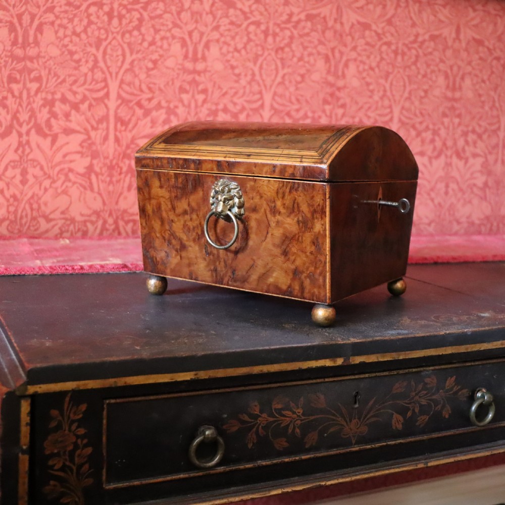A Regency Burr Yew Wood Box  View X