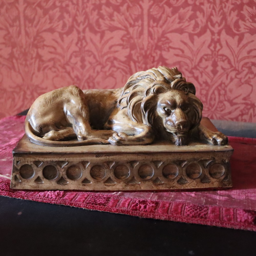 19th Century 'grand Tour' Plaster Canova Lion