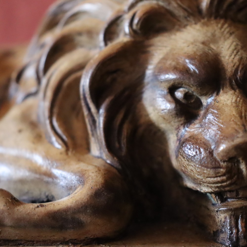 19th Century 'grand Tour' Plaster Canova Lion View V