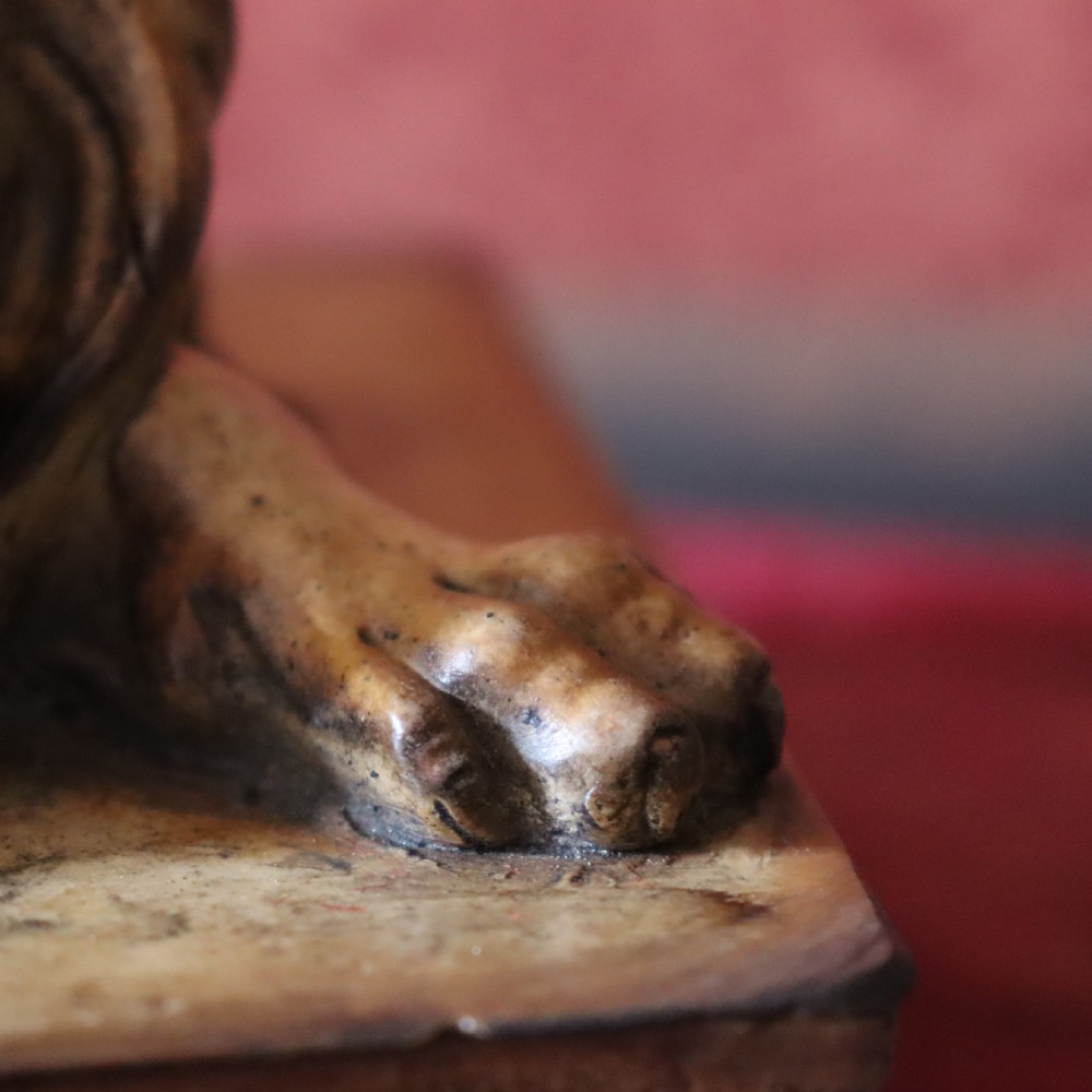19th Century 'grand Tour' Plaster Canova Lion View VI