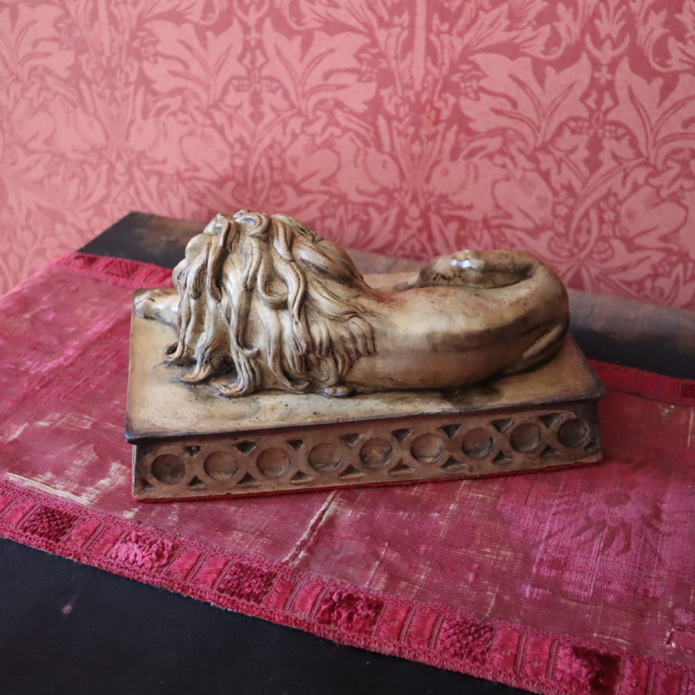 19th Century 'grand Tour' Plaster Canova Lion View VIII