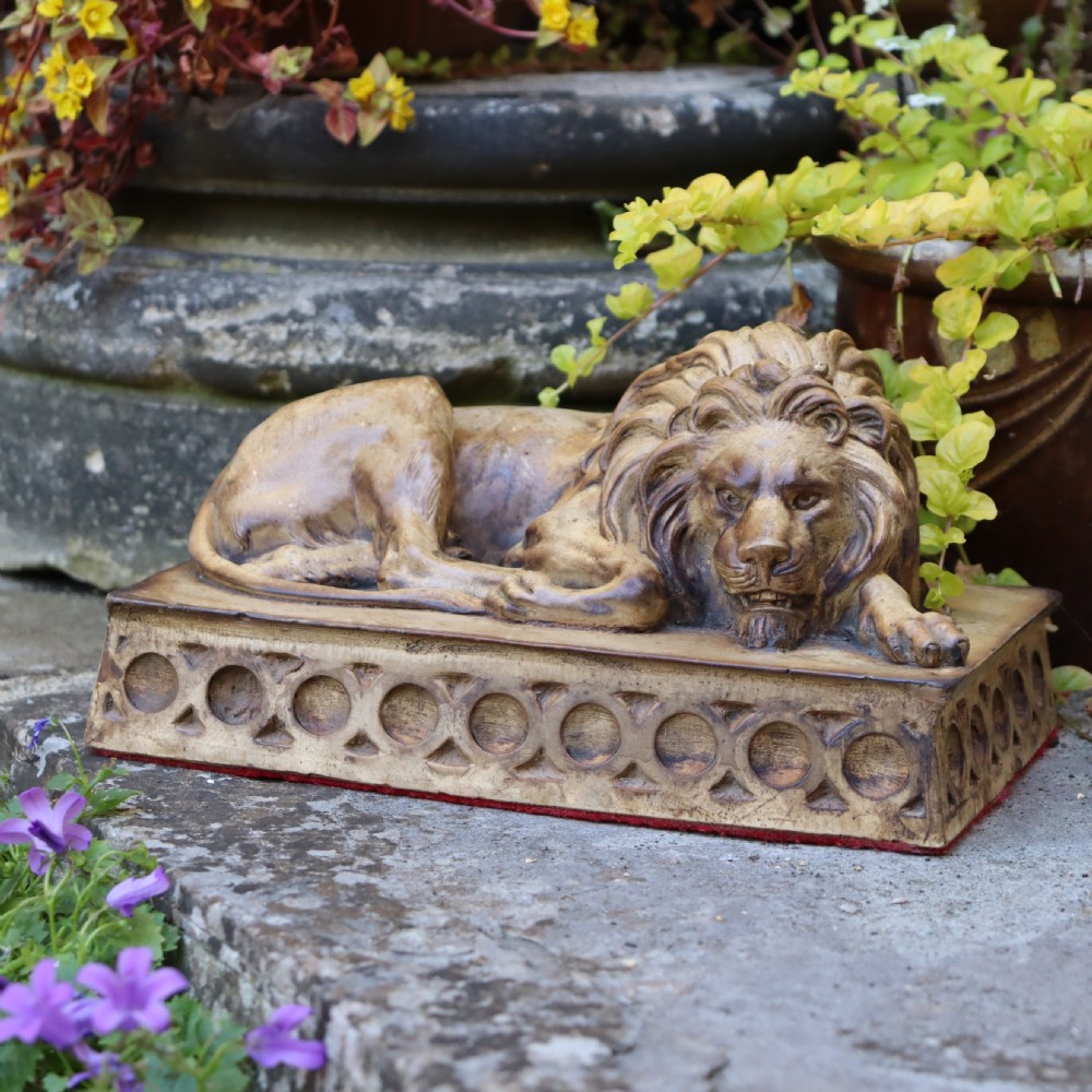 19th Century 'grand Tour' Plaster Canova Lion View IX