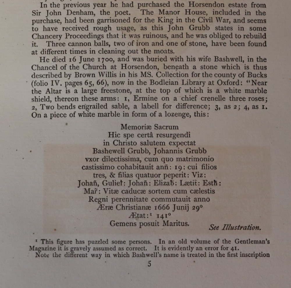 Early English coat of arms, Circa 1700. Complete with the “Grubbe Family” book View IV