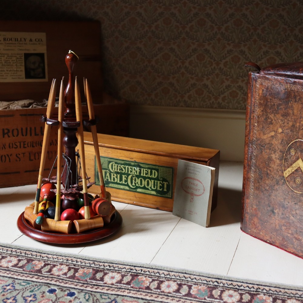 Table croquet set by F H Ayres Ltd London 