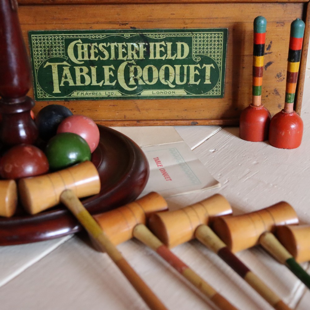 Table croquet set by F H Ayres Ltd London  View V