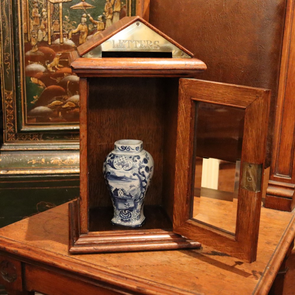 19th Century Country House oak letter box  View III