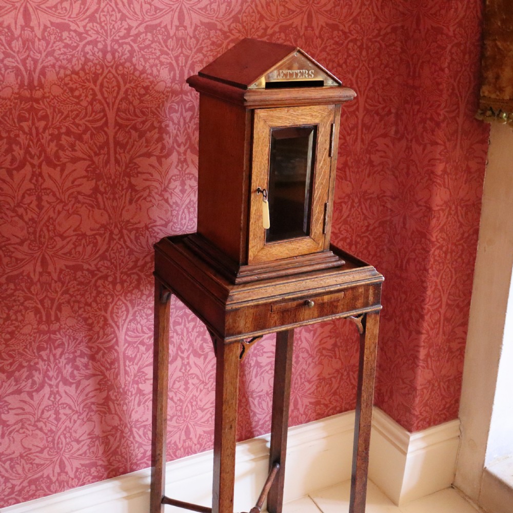 19th Century Country House oak letter box  View VII