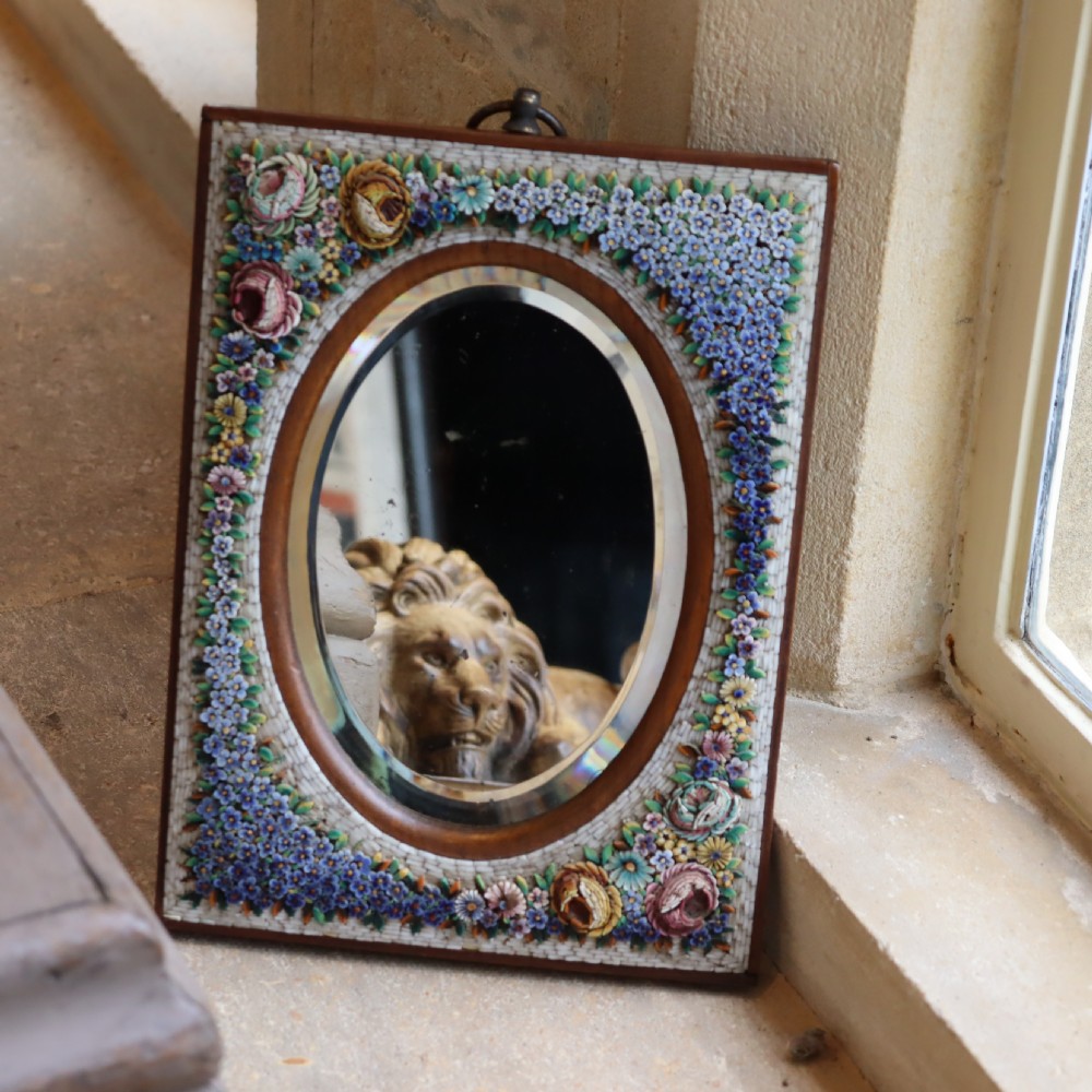 Italian Micro Mosaic mirror Circa 1900 View VI