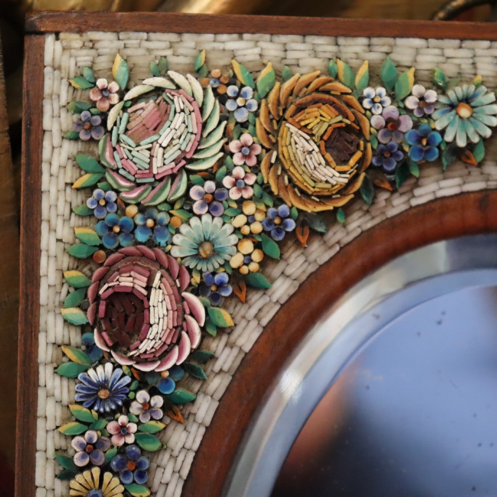 Italian Micro Mosaic mirror Circa 1900 View VIII