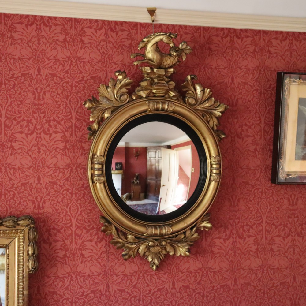 Regency Convex Mirror. Circa 1815