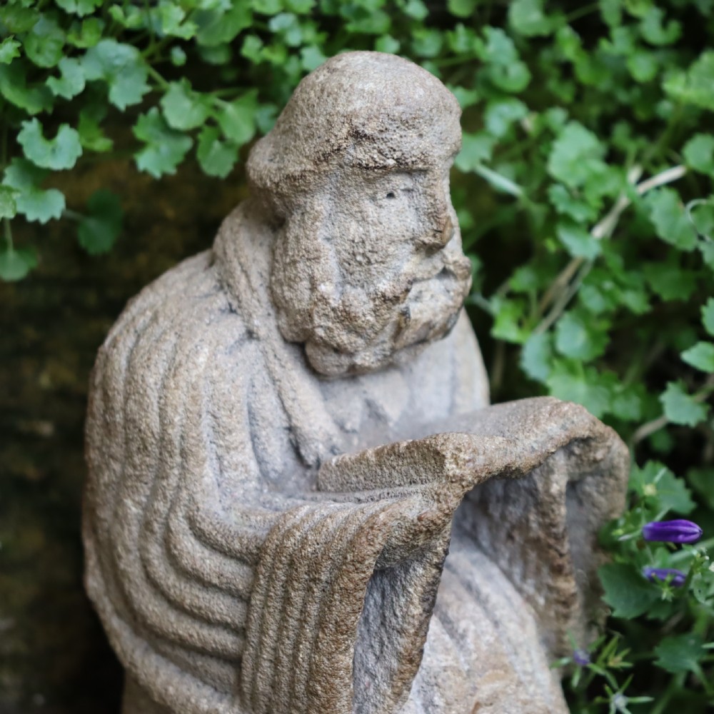 Post medieval carved limestone priest  View III