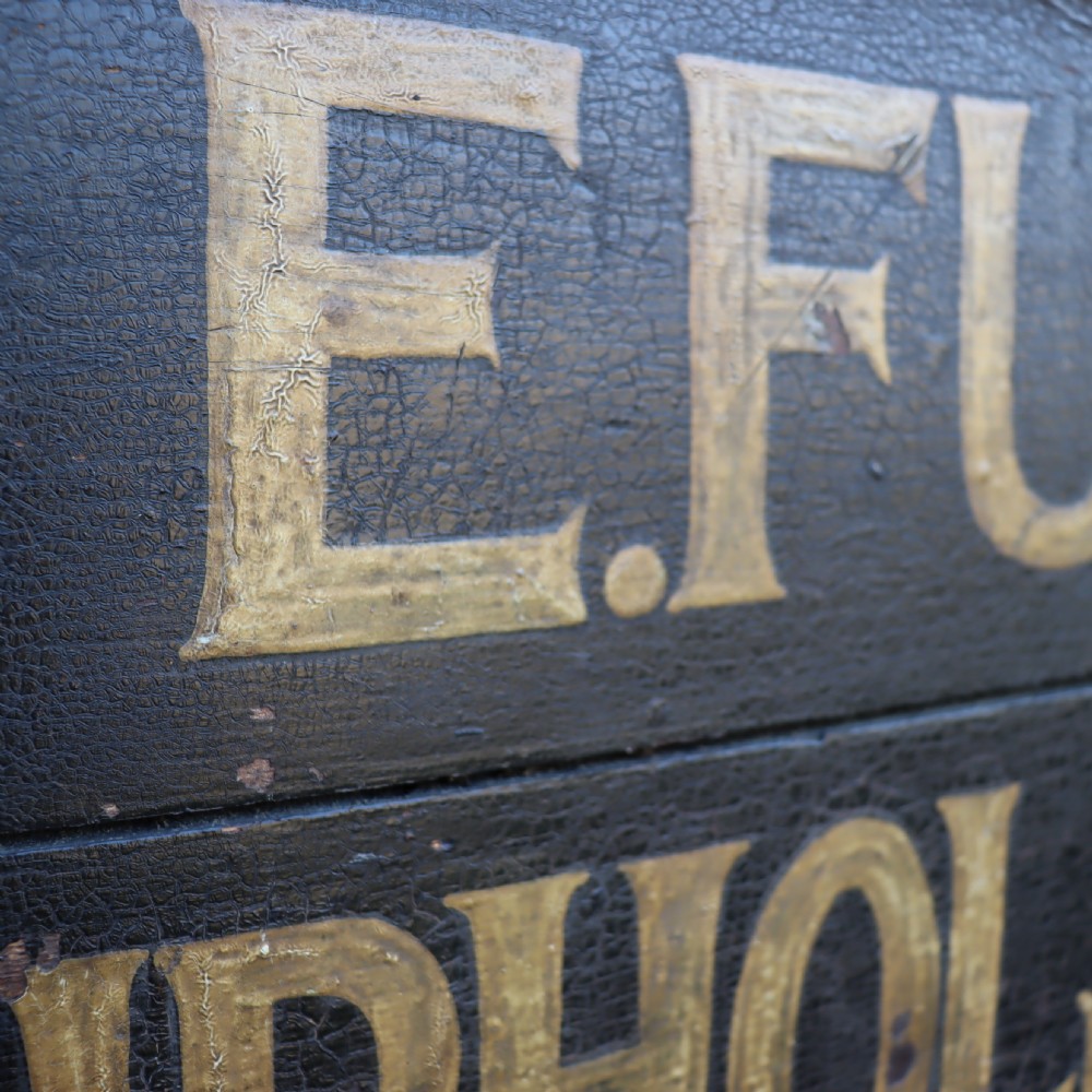 Victorian painted trade sign for E. Fuller upholsterer View VII