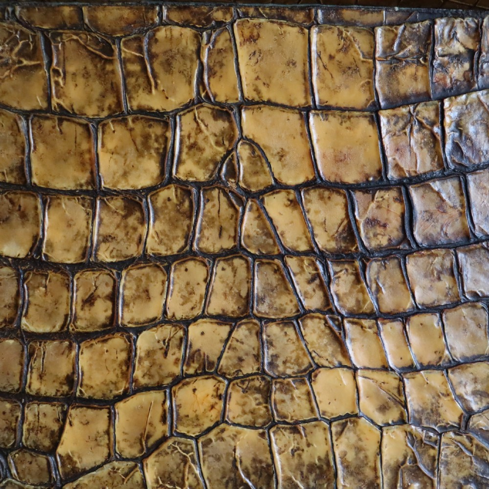 Taxidermy- Crocodile skin Desk Tidy by Rowland Ward of London. Circa 1920 View VI