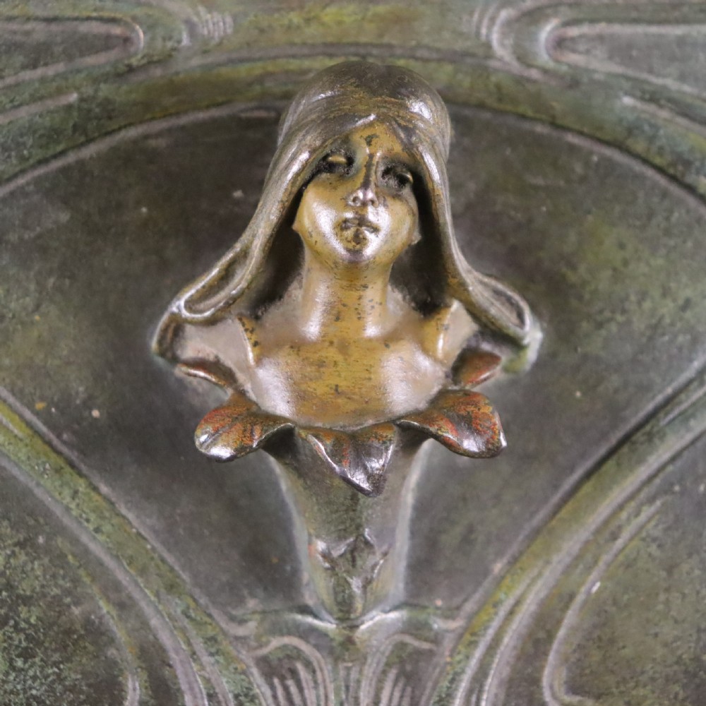 Art Nouveau bronze cold painted casket by E. Fres. Circa 1905 View V