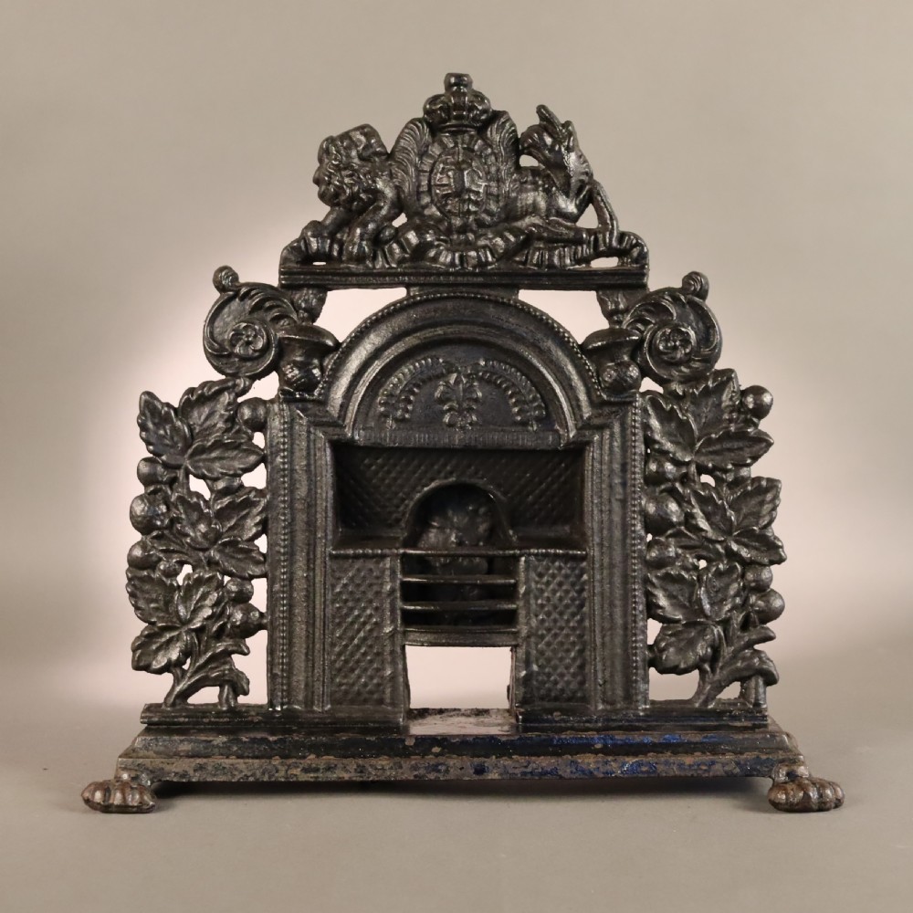 Victorian salesman’s miniature cast iron fireplace  View XI