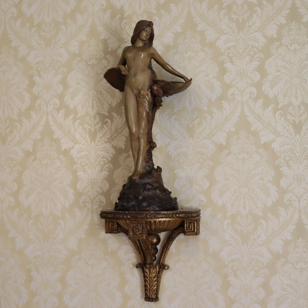 An Art Nouveau terracotta model of a naked maiden By Ernst Wahliss View VIII