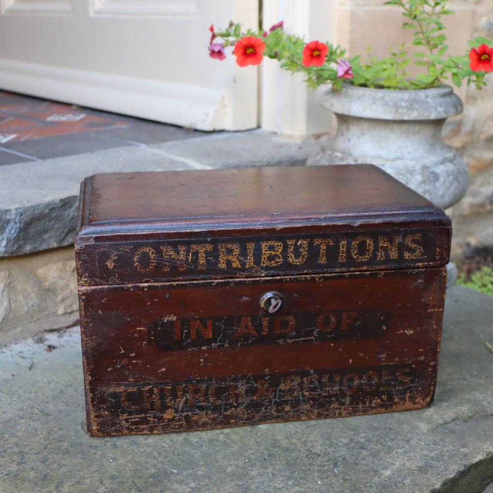 19th Century English lockable contribution box View III