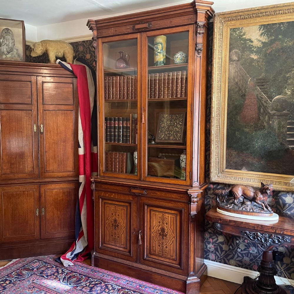 Victorian oak book case by Gillows C.1880 View II