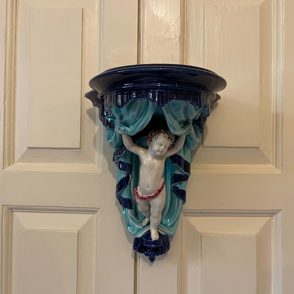 A 19th Century Majolica Wall Shelf